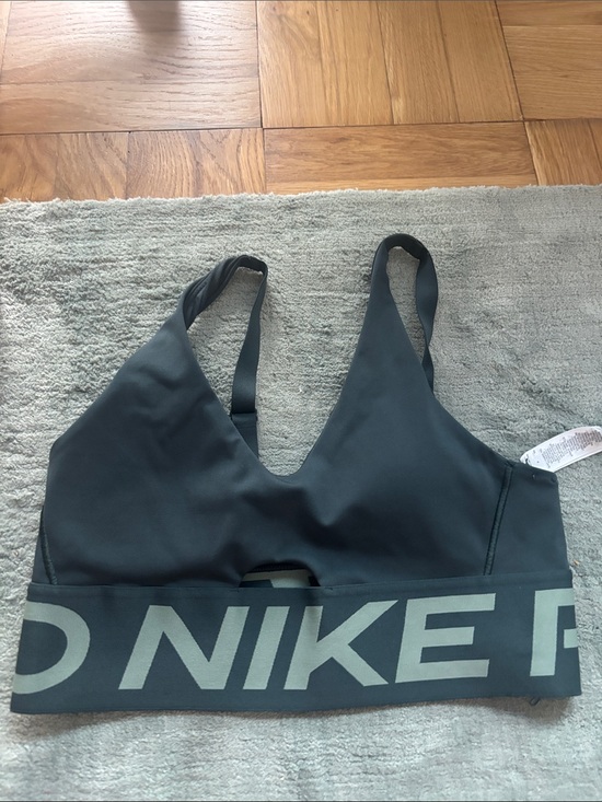 Nike Other - Nike Green Logo Elastic-Band Sports Bra